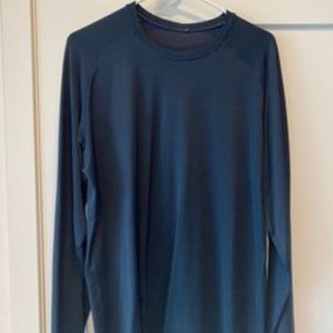Men's Lululemon Metal Vent Tech Shirt(Long Sleeve) Navy Blue